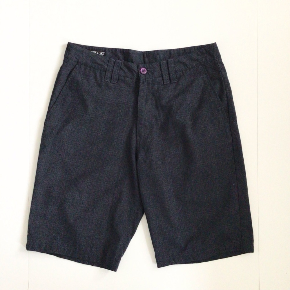 O’Neill Delta Plaid Relaxed Fit Shorts Men’s Size 32 Dark Navy Casual Chino